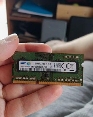 RAM Samsung da 4 GB DDR3L Sodim - 1600 MHz