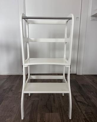 Torre apprendimento montessoriana bianca