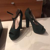 Scarpe donna 39 open toe e tacco alto verde