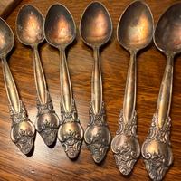 6 cucchiaini placcati WM A. Rogers"