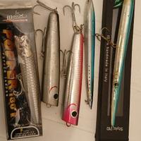 Lotto artificiali pesca top water spinning