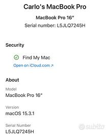 Ricompensa Macbook Pro Rubato