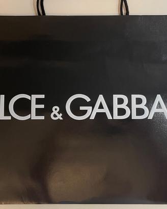 DOLCE & GABBANA BORSA CARTA SHOPPING BOUTIQUE NERO