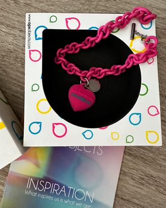 OPS! Objects bracciale fucsia con cuore