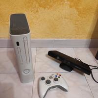 Xbox 360 no alimentatore + Kinect e giochi 