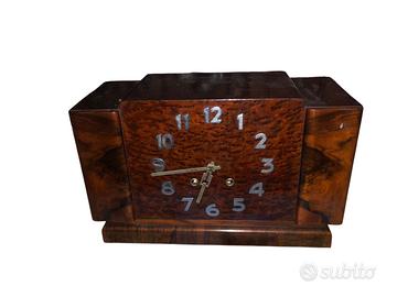 Antico orologio da camino pendolo rintocchi decó