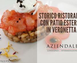 Storico ristorante con patio esterno in veronetta