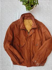 Giacca In vera Pelle -Vintage Made in Italy-TG 54