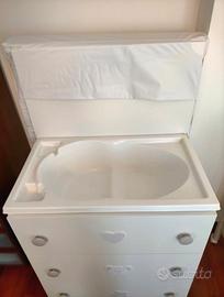 Fasciatoio Pali con cassetti e bagnetto