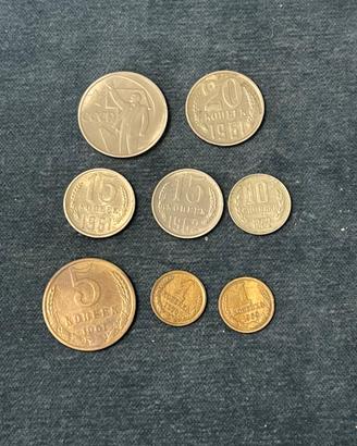 Russia Lotto 8 monete anni 1952-1971