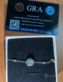 Braccialetto con moissanite  - in argento sterling