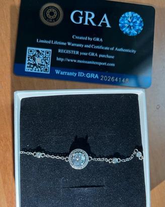 Braccialetto con moissanite  - in argento sterling