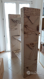 Libreria Leonardo in cartone + porta CD/DVD