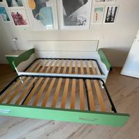 Letto singolo con rete estraibile
