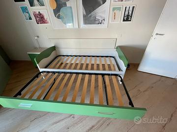 Letto singolo con rete estraibile