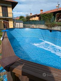 piscina in lamiera tinta legno da esterno 