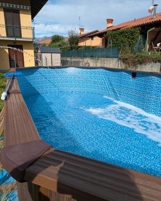 piscina in lamiera tinta legno da esterno 