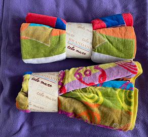 Brandani - coppia teli mare in cotone multicolor