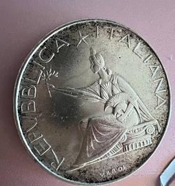 Rara moneta argento 835/1000 da 500 Lire