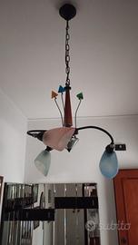 lampadario e lampada da terra