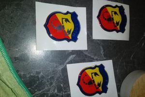 3 logo adesivo vintage Abarth 