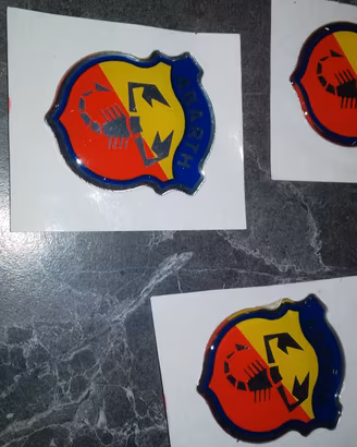 3 logo adesivo vintage Abarth 