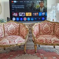 Coppia di poltrone stile luigi xvi