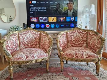 Coppia di poltrone stile luigi xvi