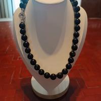 Altra collana di perle di bluestone tutte da 12mm.