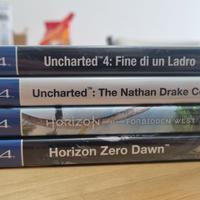 Uncharted 1-4 e Horizon 1-2