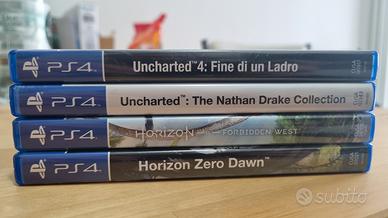 Uncharted 1-4 e Horizon 1-2