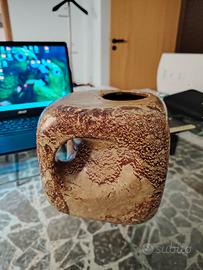 vaso cubo ceramica Roberto Rigon anni vintage