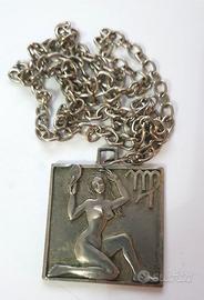 Collana vintage Virgo con segno zodiacale Vergine