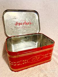 Scatola in latta vintage Sperlari