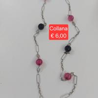 collana acciaio e pietre