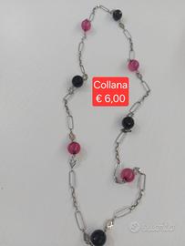 collana acciaio e pietre