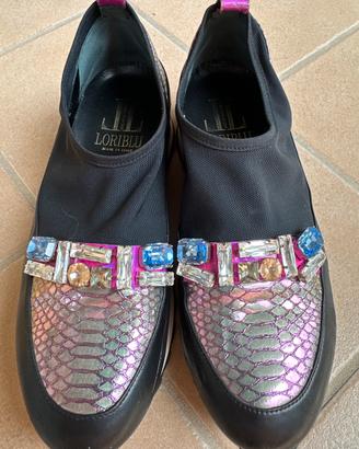 Sneaker slip-on gioiello Loriblu con cristalli