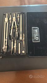 set da disegno Compassi vintage Wild Heerbrugg 