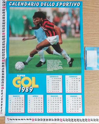 Poster Supergol Gullit (Milan) + Rui Barros (Juve)