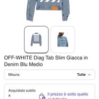 Giacca Denim Off-white Diag Tab
