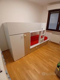 CAMERETTA BIANCO E ROVERE