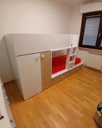 CAMERETTA BIANCO E ROVERE