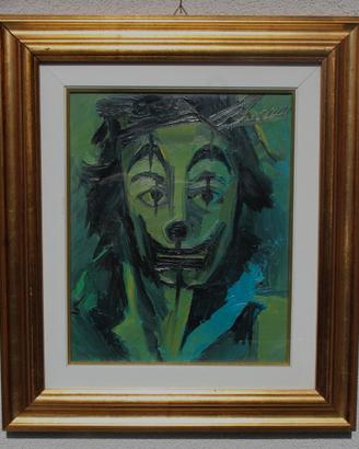 Tiberiano Marilli  olio su tela "PAGLIACCIO"  1991