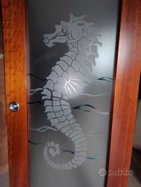 Porta scorrevole  72 x 212 con vetro 