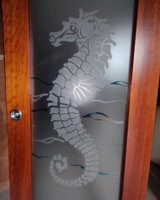 Porta scorrevole  72 x 212 con vetro 