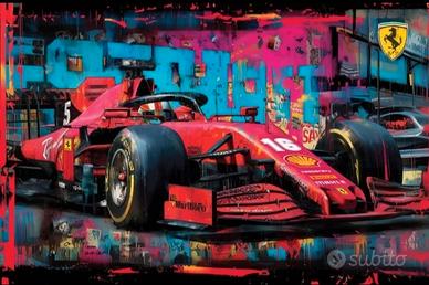 Quadro dipinto Ferrari Formula 1 