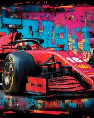 Quadro dipinto Ferrari Formula 1 