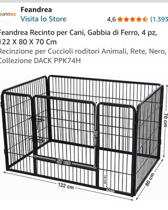 Recinto per animali in metallo