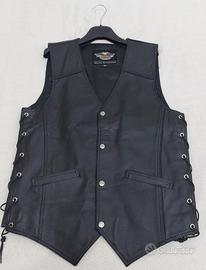 GILET MOTO PELLE HARLEY DAVIDSON - NUOVO