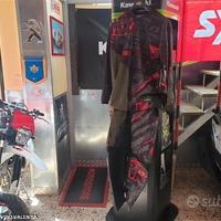 Tuta cross maglia pantalone oneal element blk red